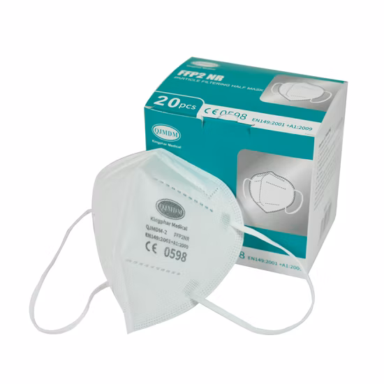 Custom Manufacturer KN95 Foldable 4 Ply Disposable Protective FFP2 Face Mask for Respiratory Protection