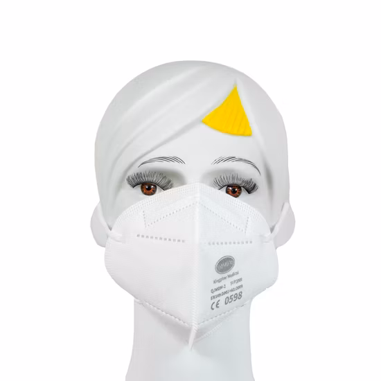 Custom Manufacturer KN95 Foldable 4 Ply Disposable Protective FFP2 Face Mask for Respiratory Protection